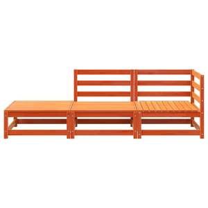 Sofá de Jardín de Madera de Pino Maciza Color Cera Marrón, Tamaño Estándar - Product Image 4