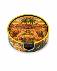 Premium MDF Enamel Coaster <b>Set</b> With <b>Waterproof</b> Surface For Home Dining Table Kitchen And Coffee Shop Use - Product Image 4