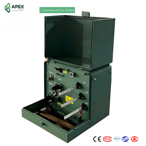 Трансформатор однофазный маломощный 15 кВА, на опорном шасси, 14.4кВ 7.2кВ 240/120В, для сельского электроснабжения, ANSI - Product Image 1