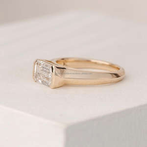 IGI/GIA Lab cultivé Vintage 14k or blanc mariage/fiançailles unisexe bague coupe diamant anniversaire fête cadeau avec diamant taille poire - Product Image 4