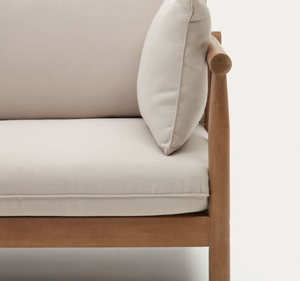 Conjunto de Sofá de Jardín en Forma de L de Madera de Teca Moderna con Mesa de Centro para Villa, Resort, Patio, Terraza, Asientos Exteriores de Lujo - Product Image 2