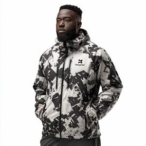 High Quality Sublimation <b>Soft</b> <b>Shell</b> <b>Jackets</b> Chest Pocket <b>Hood</b> <b>Soft</b> <b>Shell</b> <b>Jacket</b> Men Custom Rain Softshell <b>Jackets</b> Men's - Product Image 2