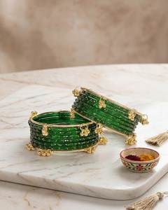 Ensemble de bracelets Churiyan en perles de verre, toutes tailles, faible MOQ et prix, bijoux pour femmes, couleurs et tailles personnalisées, bracelets traditionnels kashmiris pour filles - Product Image 3