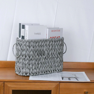 Hand Woven Organizing <b>Baskets</b> <b>Large</b> Toilet Papers <b>Storage</b> Container with Handle for Bathroom - Product Image 4