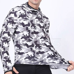 Chemise de pêche à capuche pour homme, imprimé camouflage, 100% polyester, UPF 50, anti-UV, veste pull, vêtements de sport pour adultes - Product Image 6