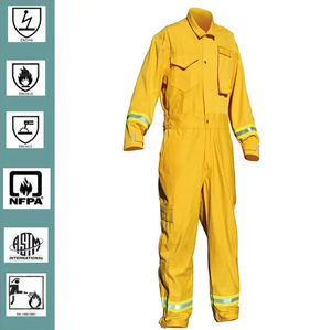 ชุดคลุมป้องกันไฟเบอร์อะรามิด IIIA ระบายอากาศได้ 150GSM ทนไฟในตัว ป้องกันไฟฟ้าสถิต ป้องกันความร้อน ปรับแต่งสีและโลโก้ได้ - Product Image 3