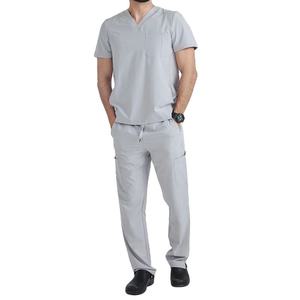 Medical Uniform Men Hospital Staff Medical Nursing Uniforms Scrub <b>Tops</b> Male Dental Clinic Nurse Uniform Soft Stretchy Breathable - Product Image 3