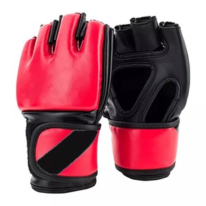 Nouveaux gants de boxe MMA en cuir PU à demi-doigts avec logo personnalisé, service OEM, confortables et respirants - Product Image 1
