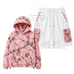 Conjunto de Sudadera con Capucha y Pantalones Cortos de Forro Polar para Hombre, Diseño Casual de Invierno 2026, con Estampado de Letras, para Adultos - Product Image 5