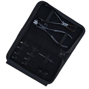 Kit de Herramientas para Extensiones de Cabello: Pinzas Separadoras, Tijeras Pequeñas para Cortar Hilo, Aguja Curva, Alicates para Remover Microperlas, para Salón - Product Image 1