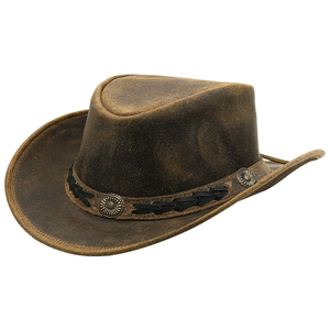 Chapeau de cowboy en cuir unisexe, couleur unie, réglable, chapeau décontracté d'extérieur pour adultes, printemps automne 56-58CM - Product Image 3