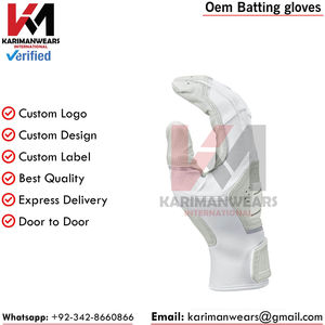 Padded Palm Baseball Batting Gloves Shockproof Sheepskin Leather Professional Batting Gear Custom Logo High-Grip Sports Mittens - Product Image 6