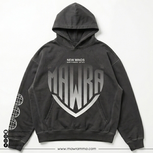 Sweat-shirt à capuche personnalisé Mawra pour homme, en coton noir, molletonné, décontracté, coupe classique, pour l'automne, unisexe - Product Image 3