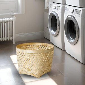 Cesta de Bambú con Textura Natural y Forma Flexible, Ideal para Organizar Artículos del Hogar y Espacios de Vida - Product Image 6