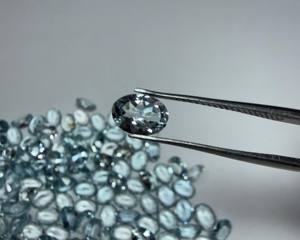 Piedra Preciosa de Aguamarina Natural AAA+++ Corte Esmeralda Ovalado 7x5MM Facetada |   Piedra de Aguamarina Azul Suelta para Joyería y Venta al por Mayor - Product Image 2