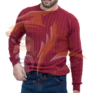Nouveaux arrivages : pulls pour hommes confortables à porter, manches longues, basiques, en coton mélangé, vêtements d'extérieur pour adultes. - Product Image 6