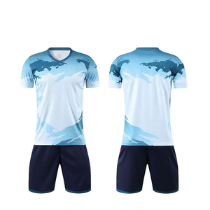 Uniforme de Fútbol Personalizado Unisex, Transpirable, de Manga Corta, Sublimado, 100% Poliéster, Antibacteriano, Cuello en V, Cintura Elástica, Gratis - Product Image 2