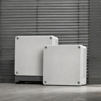Boîtier de jonction électrique OEM PC/ABS étanche IP66 moulé par injection, dimensions externes 150x150x76.2mm, modèle JBX-002