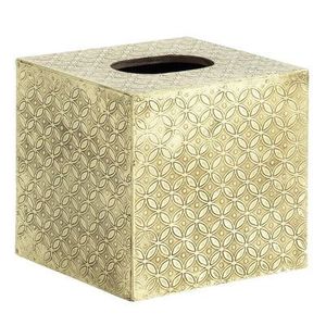 Caja de pañuelos cuadrada de metal galvanizado de calidad súper premium con elegante soporte para pañuelos para decoración de mesa - Product Image 3