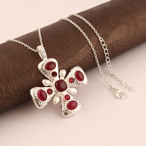 จี้กางเขนวินเทจลายทองเหลืองชุบเงิน 18k ขายดีที่สุด พร้อมขายส่ง จี้หินหยกมุกแฟชั่นดีไซน์โดดเด่นไม่ซ้ำใคร - Product Image 5
