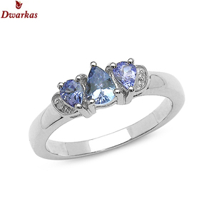 Elegant high quality gemstone 925 sterling silver natural blue topaz CZ multi gemstone ring engagement wedding rings - Product Image 6