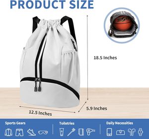 Bolsa de Gimnasio de Lona con Diseño Inteligente, Bolsa de Viaje Deportiva con Múltiples Bolsillos - Product Image 2