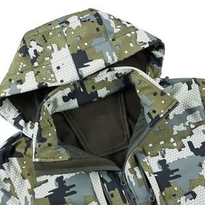 Chaqueta Táctica Impermeable de Softshell para Hombre, Cortavientos con Cuello Alto y Capucha para Caza - Product Image 3