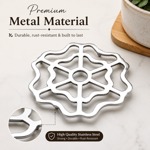 Salvamanteles Metálico con Diseño de Telaraña |   Protector de Mesa Resistente al Calor para Ollas Calientes |   Soporte Decorativo para Utensilios de Cocina, para la Encimera del Hogar - Product Image 3