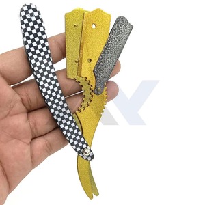 Folding Stainless Steel Black Gold Barber <b>Swing</b> Lock Razor Private Label Replaceable Blade Custom Print Professional Shaving - Product Image 3