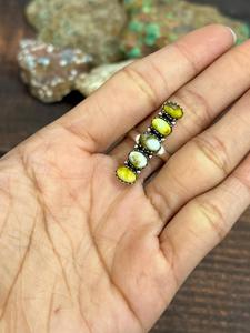 Palomino Turquoise <b>Adjustable</b> <b>Ring</b> Handmade Sterling Silver Natural Gemstone Southwestern Western Boho Jewelry - Product Image 4