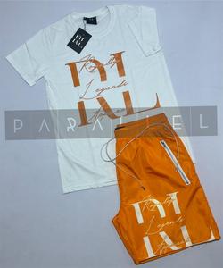 Ensemble décontracté pour homme en maille respirante 100% polyester avec chemise à col et short, couleur unie, pour l'été - Product Image 5