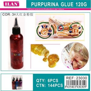 Ilan Purpurina Glue 120G <b>Red</b> Gold Glitter Craft Adhesive For Arts And Crafts - Product Image 3