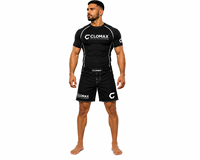 Ensemble de shorts de combat MMA personnalisés, BJJ No Gi Compression Fightwear