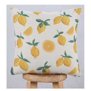 Funda de cojín con diseño estampado de limones y logotipo personalizado a precio de fábrica de fabricante indio - Product Image 1