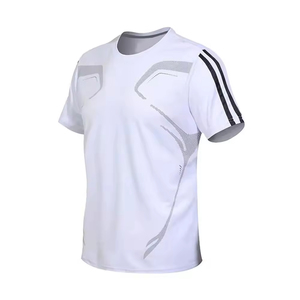 Conjunto de Uniforme de Fútbol Sublimado Personalizado con Patrón de Ondas Azules, Manga Corta, Absorbe la Humedad, Unisex, para Adultos - Product Image 1