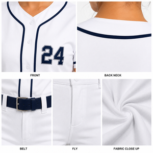Ensemble d'uniformes de baseball personnalisés pour femmes, maillot et pantalon de softball sublimés, fabricant de vêtements de sport d'équipe - Product Image 6