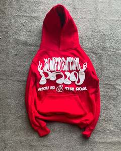 Custom High Quality 100% Cotton Men's Hoodie Terry Fabric Sporty Style <b>for</b> Autumn Season Puff Printing - Product Image 3