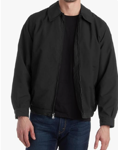 Men's Bomber <b>Jacket</b>-Soft Microfiber Waterproof Lightweight Full Zip Windbreaker with Stand Collar Long Length Front Logo - Product Image 1