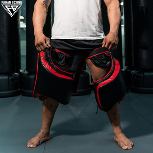 Dual Color Premium Quality New Customized Made High Performance Kickboxing <b>Thigh</b> <b>Pads</b> Adjustable Straps Martial Arts Gear - Product Image 6