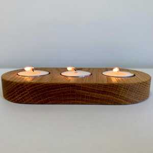 Wooden Candle <b>Holder</b> for Pillar Votive <b>Tealight</b> Candles Handmade Rustic Decorative Stand Home Interior Wedding Party Table Decor - Product Image 4
