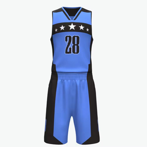 Uniformes de baloncesto de diseño personalizado, precio competitivo, buena calidad, secado rápido, 100% poliéster. - Product Image 3