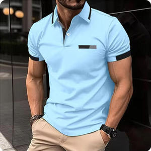Nouveaux polos pour hommes de style tendance, sur mesure, couleur personnalisée disponible - Product Image 5