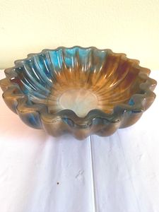 Red Swirl Resin Bowl – Decorative Trinket Dish, <b>Candy</b> Bowl - Product Image 5