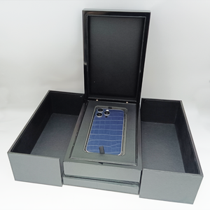 Smartphone <span class=keywords><strong>de</strong></span> Lujo Personalizado <span class=keywords><strong>de</strong></span> Gama Alta con Carcasa <span class=keywords><strong>de</strong></span> Metal Dorado y Bisel <span class=keywords><strong>de</strong></span> Platino con Cuero <span class=keywords><strong>de</strong></span> Vaca Azul con Patrón <span class=keywords><strong>de</strong></span> Cocodrilo - Product Image 6