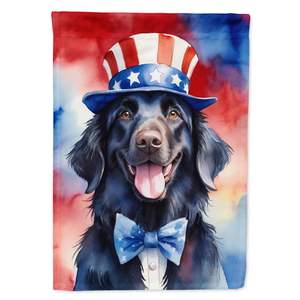 Drapeau de jardin américain patriotique multicolore Design Retriever à revêtement plat pour boîte aux lettres Patio Flower Beds Decor Banner Artwork - Product Image 1