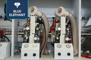 เครื่องจักรงานไม้แบบอัตโนมัติเต็มรูปแบบสำหรับติดขอบแผ่นไม้ พร้อมระบบกัดแต่งขอบล่วงหน้า 45 องศา สำหรับตู้ ไม้อัด แผ่นไม้เทียม และเฟอร์นิเจอร์ - Product Image 5