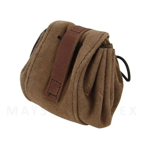 Bolsa de Cinturón Medieval Hecha a Mano, Personalizable, Pequeña, de Cuero de Ante, con Correa de Nudo y Hebilla de Latón, Venta al Por Mayor - Product Image 2