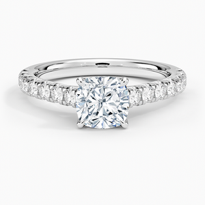 BOJ <b>Ring</b> 0130 Emerald Cut 925 <b>Silver</b> Luxe Lissome Prong Setting <b>Solitaire</b> Diamond <b>Ring</b> 2ct D Color VVS1 Moissanite GRA Certified - Product Image 4