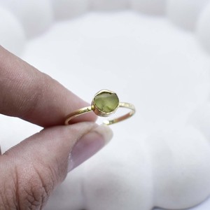 Peridot Gemstone <b>Adjustable</b> <b>Ring</b> Gold Plated Handmade Natural Crystal August Birthstone Minimal Jewelry Women Gift - Product Image 6