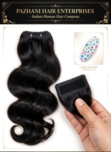 Extensions de cheveux humains lisses et ondulés à clipser sans couture, extensions de cheveux à trois clips - Product Image 6